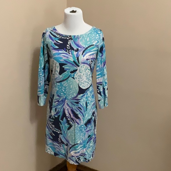 Lilly Pulitzer Dresses & Skirts - Lilly Pulitzer blue tropical summer dress